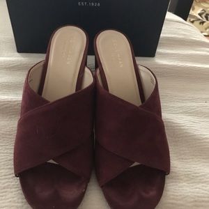 Cole Haan Gabby Sandal Tawny Port Suede